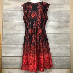 Red & Black Sleeveless Dress Size 16P